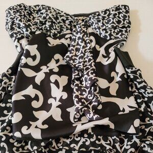 2 PC Bustier Long Blouse with Multi Layered Ruffled Skirt